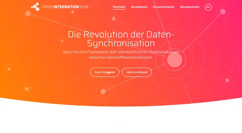 The Open Integration Hub homepage