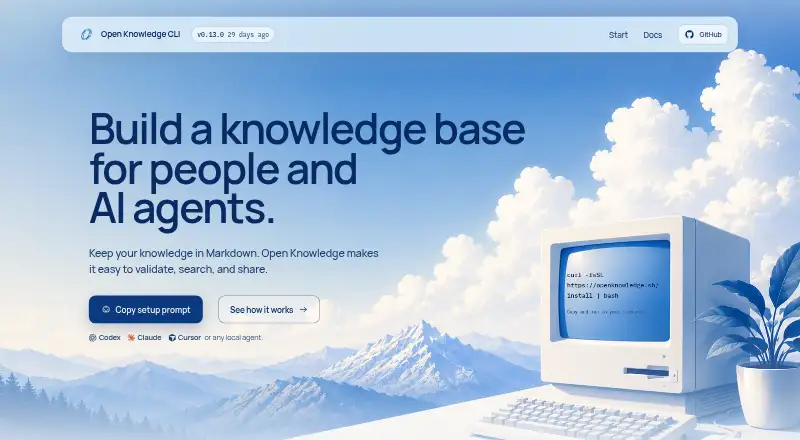 The Open Knowledge CLI homepage