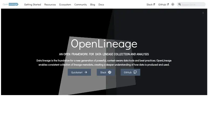 The OpenLineage homepage