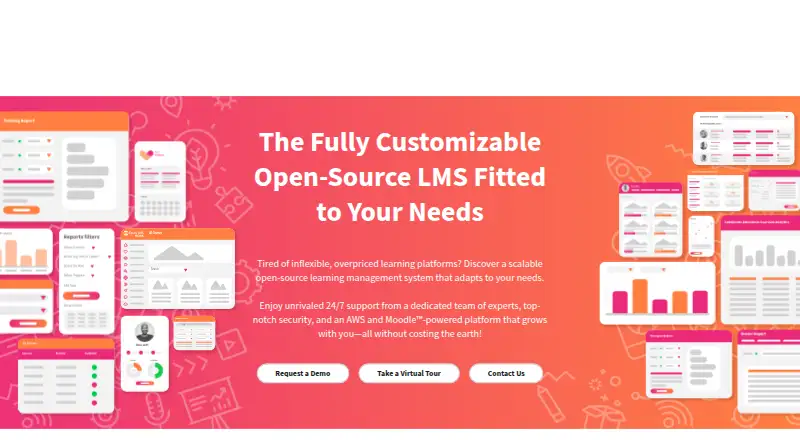 The Open LMS homepage