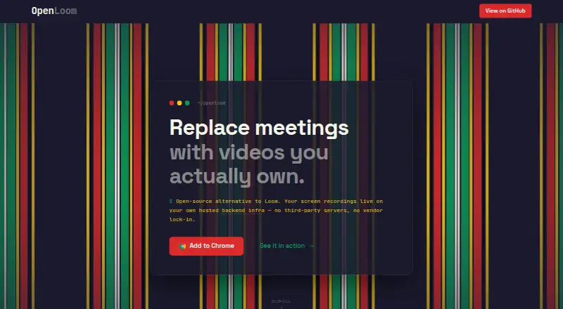 The OpenLoom homepage