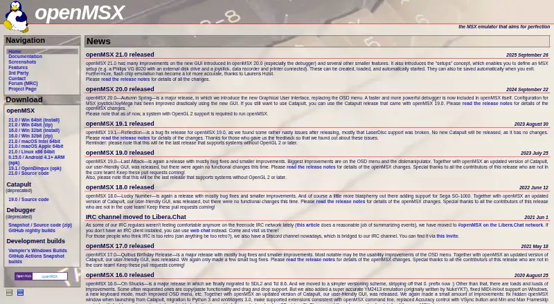 The openMSX homepage