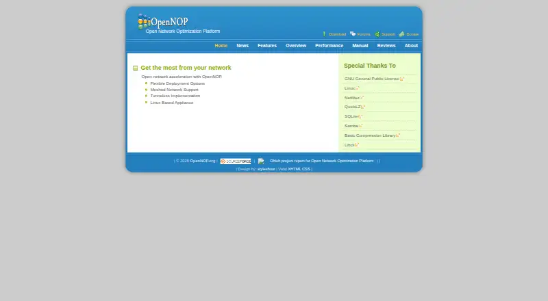 The OpenNOP homepage