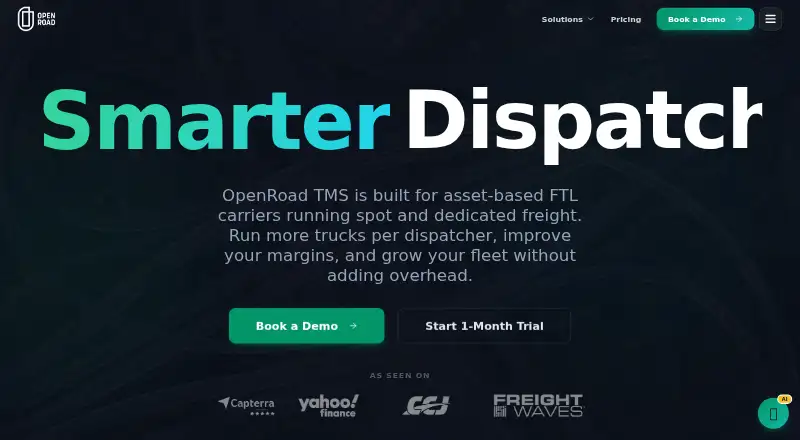 The OpenRoad TMS homepage