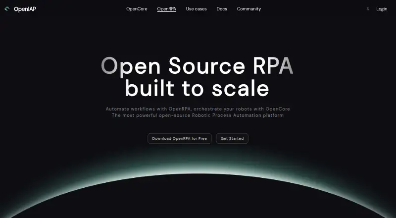 The OpenRPA homepage