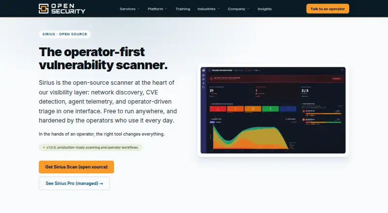 The Sirius homepage