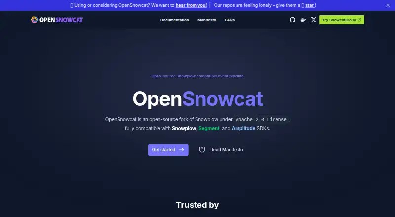 The OpenSnowcat homepage