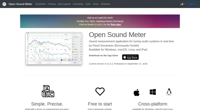 The Open Sound Meter homepage