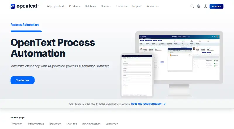 The OpenText AppWorks homepage