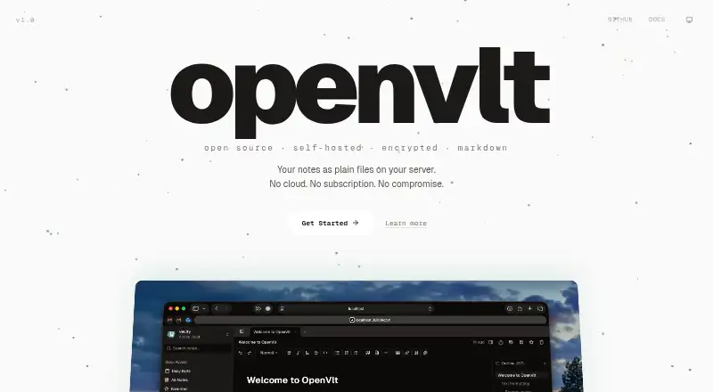 The OpenVLT homepage