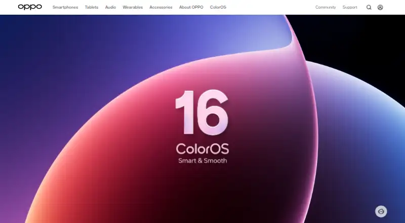 The OPPO Game Space homepage
