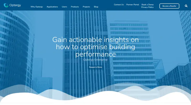 The Optergy Enterprise homepage