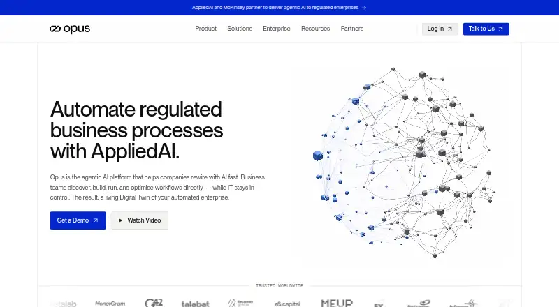 The Opus by AppliedAI homepage