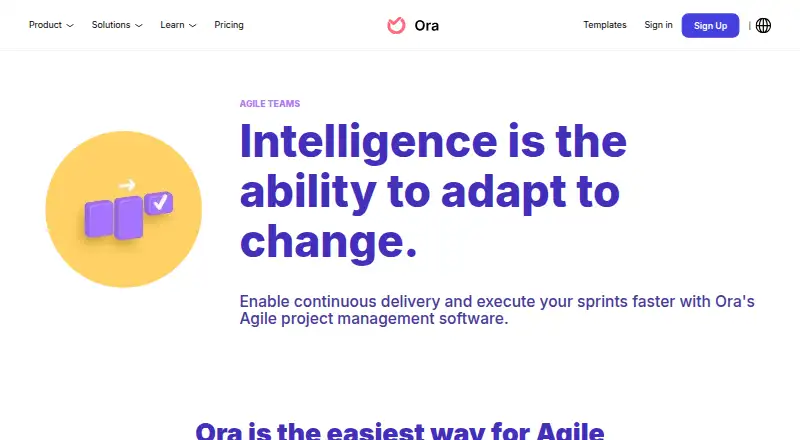 The Ora homepage