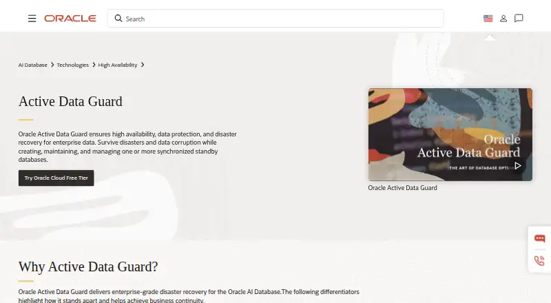 The Oracle Data Guard homepage