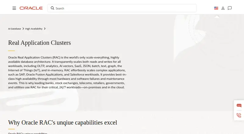 The Oracle Real Application Clusters homepage