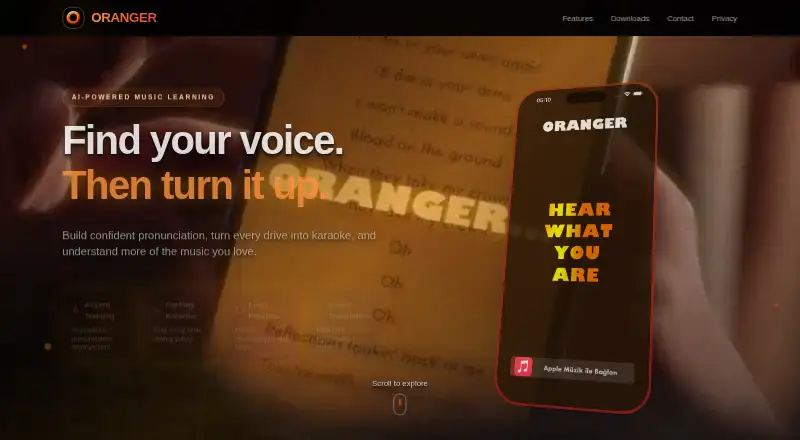 The Oranger homepage