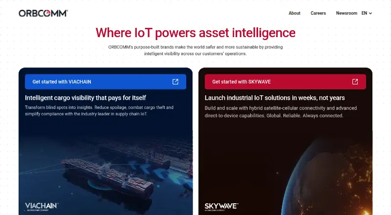 The ORBCOMM Fleet Management homepage