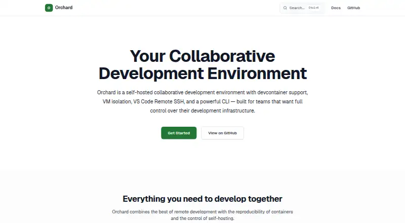The Orchard homepage