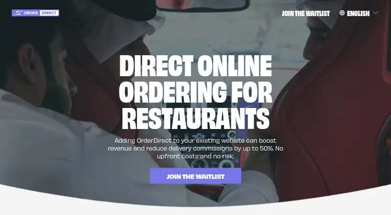 The OrderDirect homepage