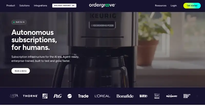 The Ordergroove homepage