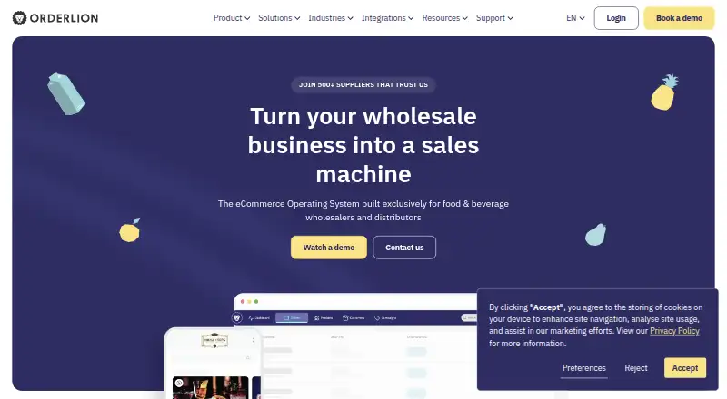 The Orderlion homepage
