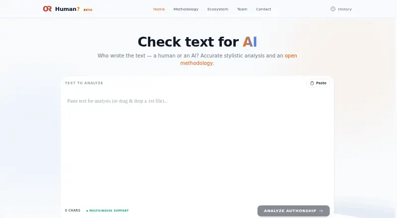 The Orhuman homepage