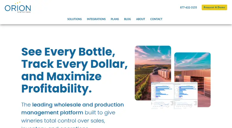 The Orion Wine Software homepage