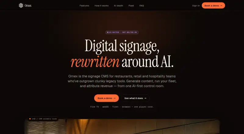 The Ornex homepage