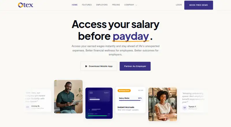 The Otex homepage