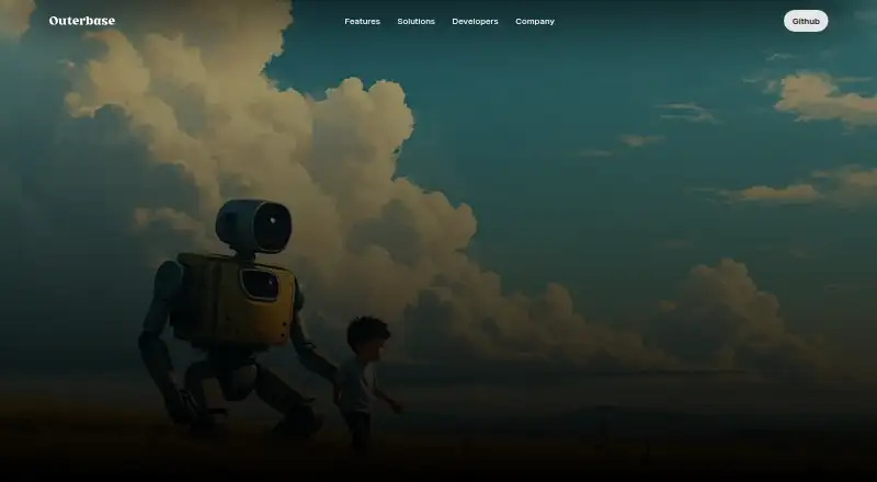 The Outerbase AI homepage