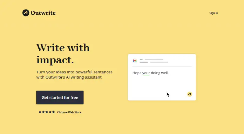 The Outwrite homepage
