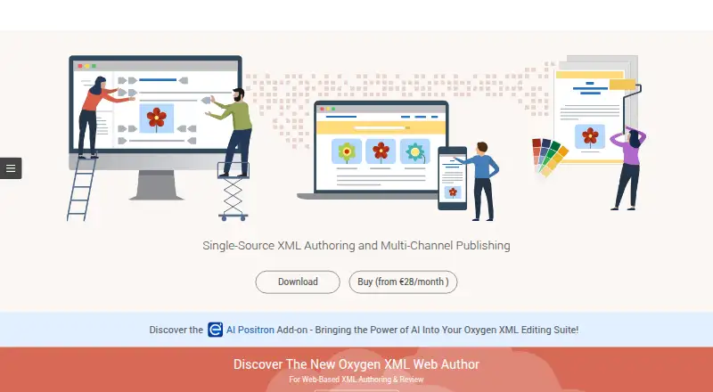 The Oxygen XML Author homepage