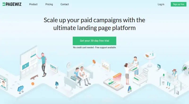 The Pagewiz homepage
