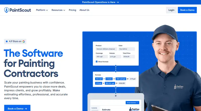 The PaintScout homepage
