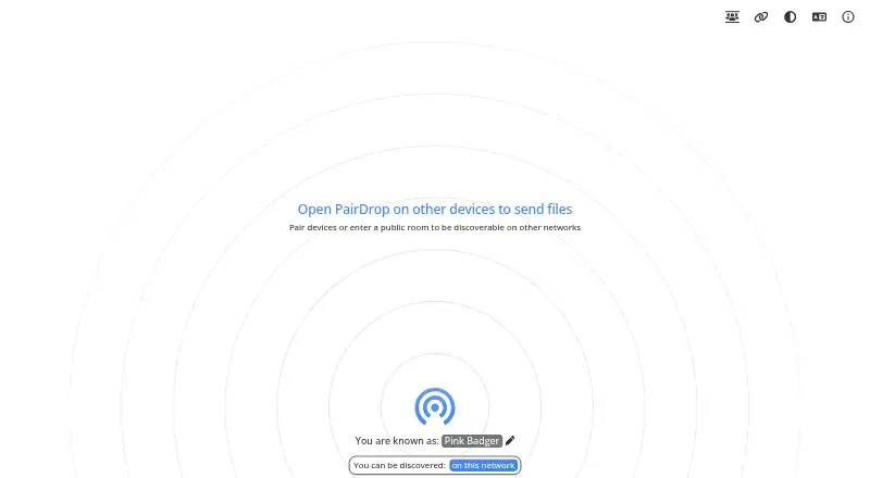 The PairDrop homepage