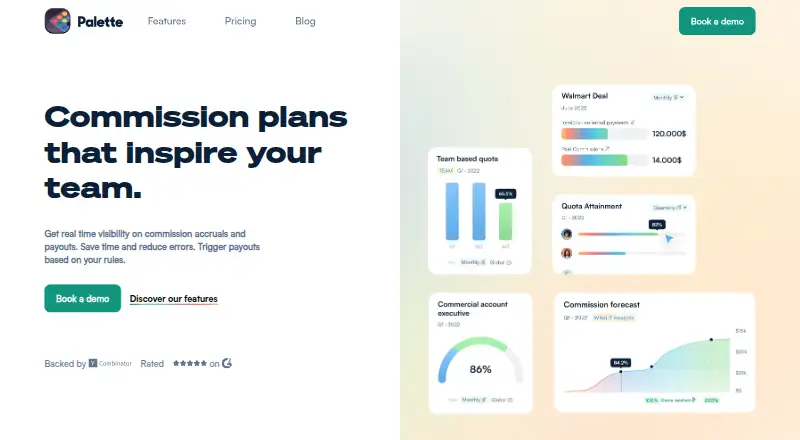 The Palette homepage