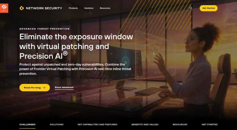 The Palo Alto Networks Advanced Threat Prevention homepage