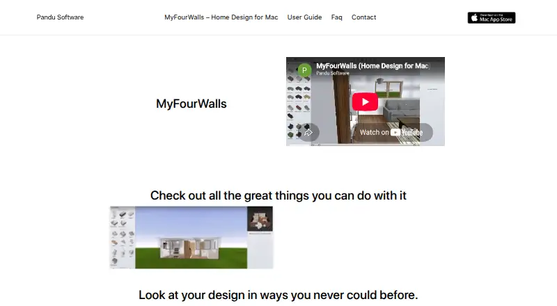 The MyFourWalls homepage