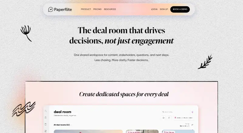 The Paperflite homepage