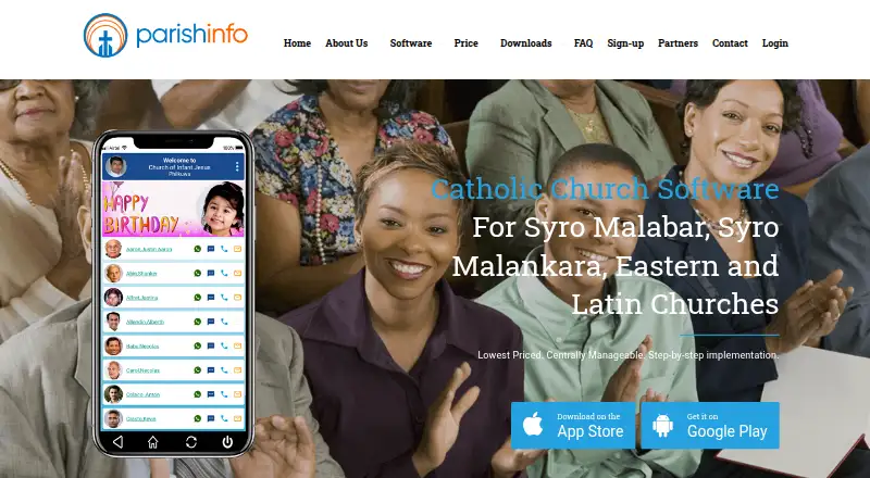 The Parishinfo homepage