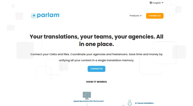 The Parlam TMS homepage