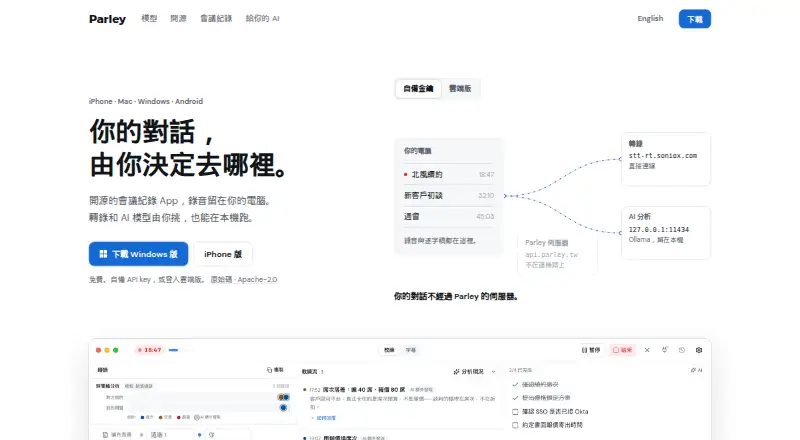 The Parley homepage