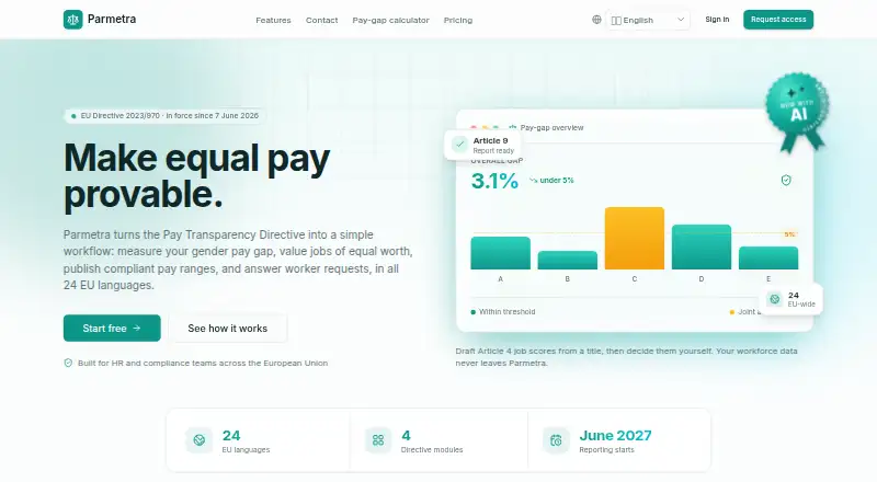 The Parmetra homepage