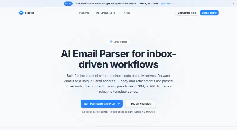 The Parsli homepage