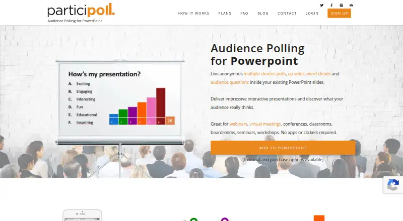 The ParticiPoll homepage