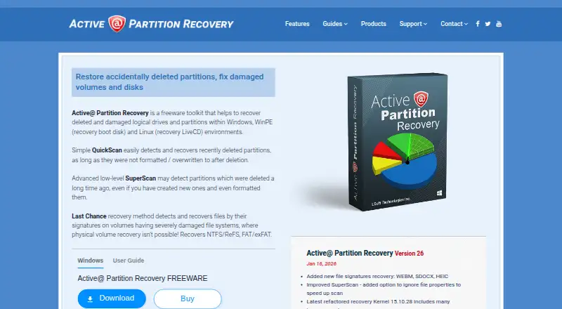 The Active@ Partition Recovery homepage
