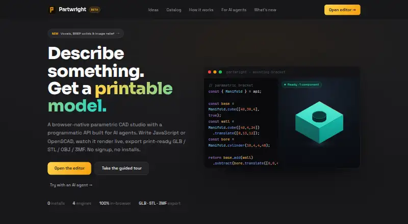 The Partwright homepage