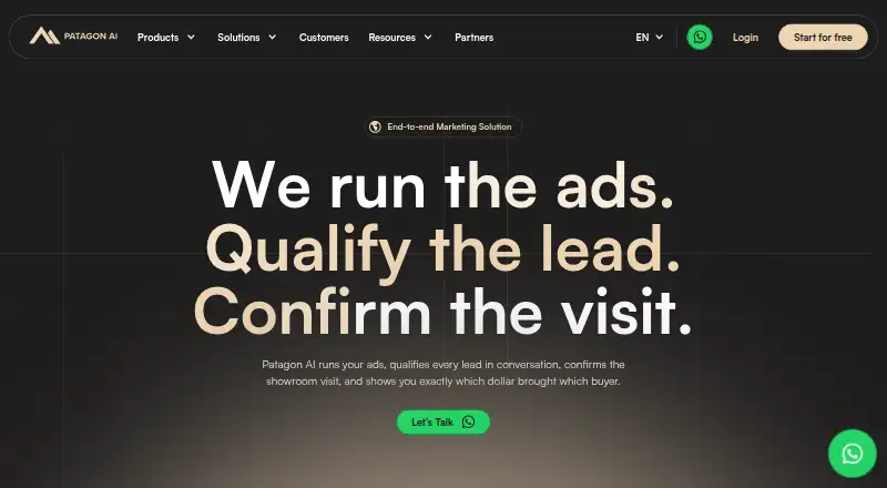 The Patagon AI homepage