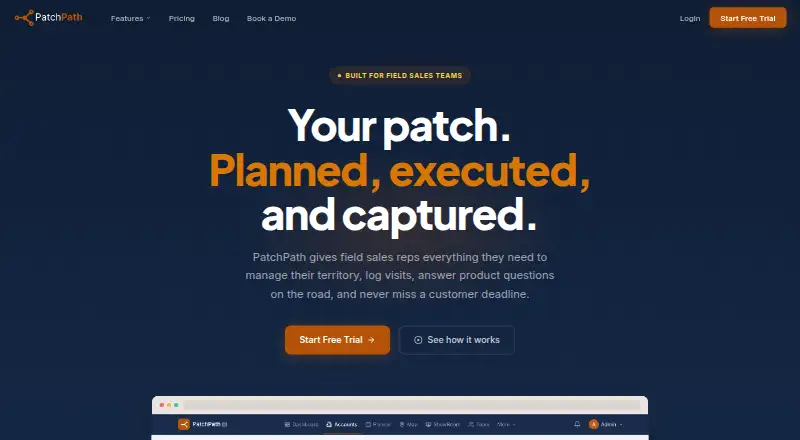 The PatchPath homepage